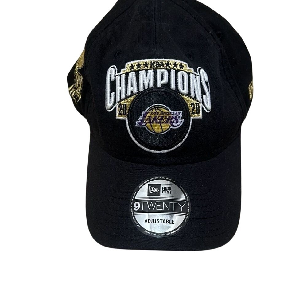 New Era Mens Los Angeles Lakers Black 2020 NBA Finals Champions 9TWENTY Hat‎